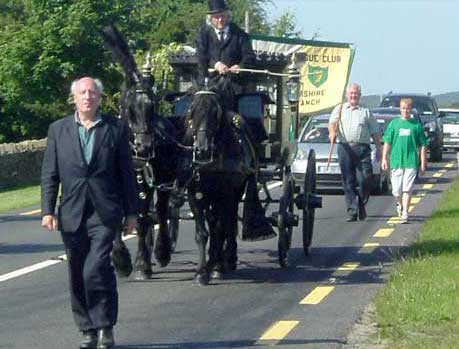 Horse drawn hearse commemorating the funeral of Michael Davitt from Foxford to Straide July 2006